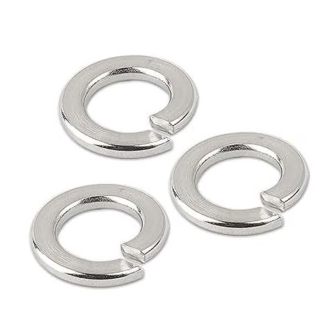 Spring Washer | Split Lock Washers for Vibration Absorption Bolting Applications Industrial Machinery Construction Automotive | Spring Tension Zinc Plated DIN 127 Standard